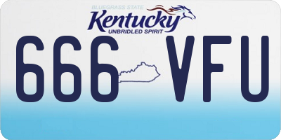 KY license plate 666VFU