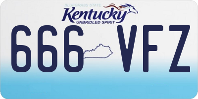 KY license plate 666VFZ
