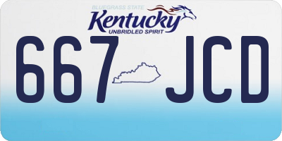 KY license plate 667JCD