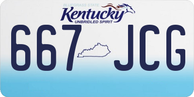 KY license plate 667JCG