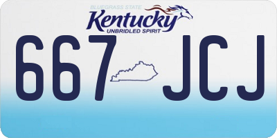 KY license plate 667JCJ