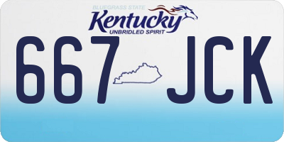 KY license plate 667JCK