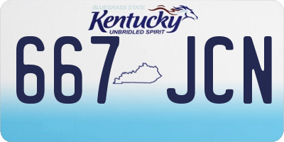 KY license plate 667JCN