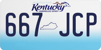 KY license plate 667JCP