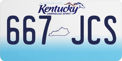 KY license plate 667JCS