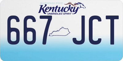 KY license plate 667JCT