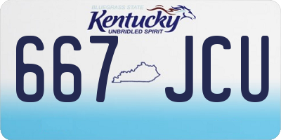 KY license plate 667JCU