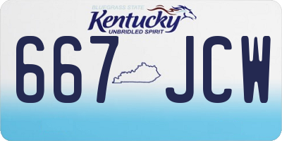 KY license plate 667JCW