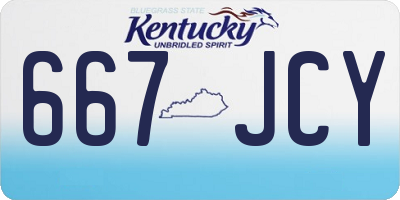 KY license plate 667JCY