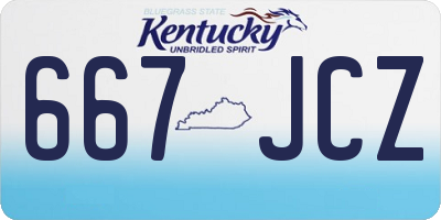 KY license plate 667JCZ