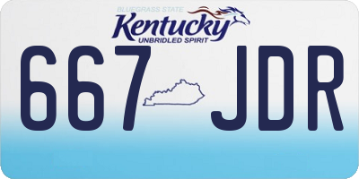 KY license plate 667JDR
