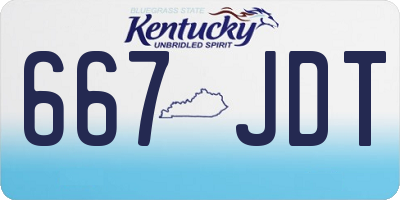 KY license plate 667JDT