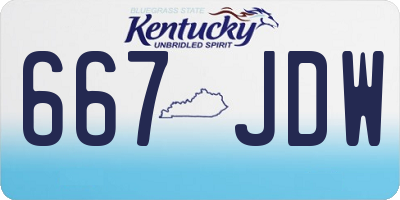 KY license plate 667JDW
