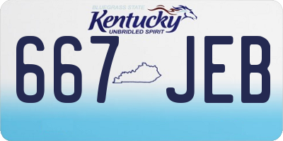 KY license plate 667JEB