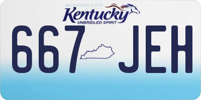 KY license plate 667JEH