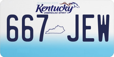KY license plate 667JEW