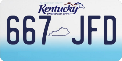 KY license plate 667JFD