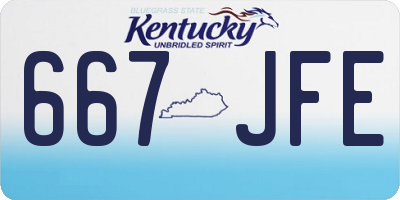 KY license plate 667JFE