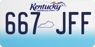 KY license plate 667JFF