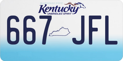 KY license plate 667JFL
