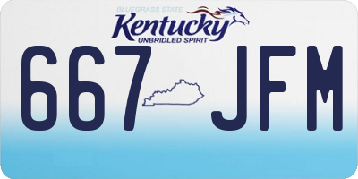 KY license plate 667JFM