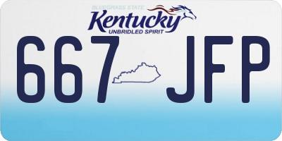 KY license plate 667JFP