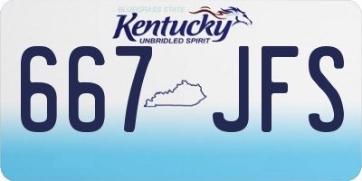 KY license plate 667JFS