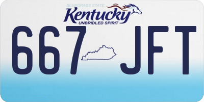 KY license plate 667JFT