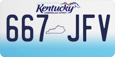 KY license plate 667JFV