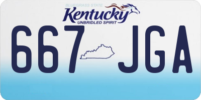 KY license plate 667JGA