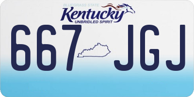 KY license plate 667JGJ