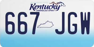 KY license plate 667JGW
