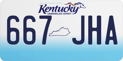 KY license plate 667JHA