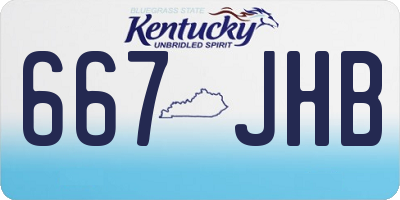 KY license plate 667JHB