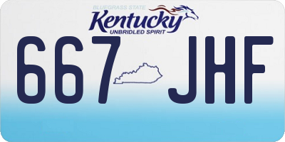 KY license plate 667JHF