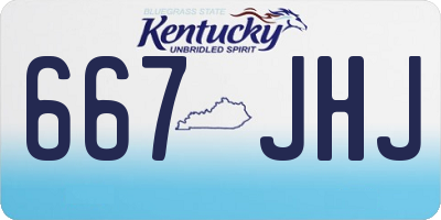KY license plate 667JHJ