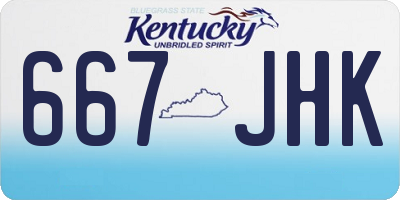 KY license plate 667JHK