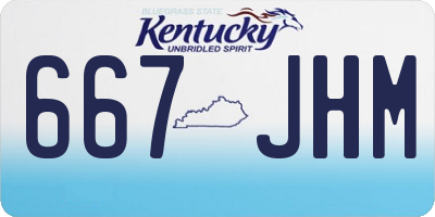 KY license plate 667JHM