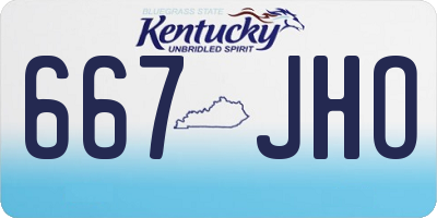KY license plate 667JHO