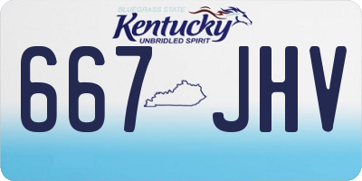 KY license plate 667JHV