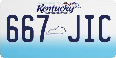 KY license plate 667JIC