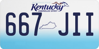 KY license plate 667JII
