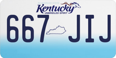 KY license plate 667JIJ