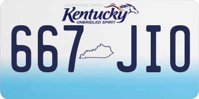 KY license plate 667JIO