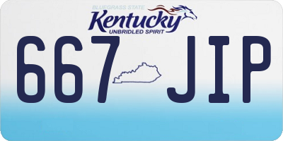 KY license plate 667JIP