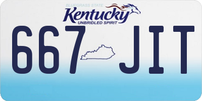 KY license plate 667JIT