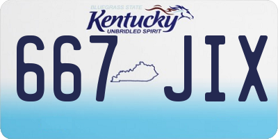 KY license plate 667JIX