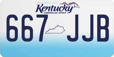 KY license plate 667JJB