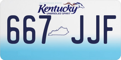 KY license plate 667JJF