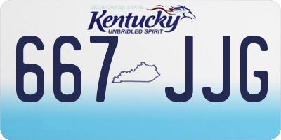KY license plate 667JJG